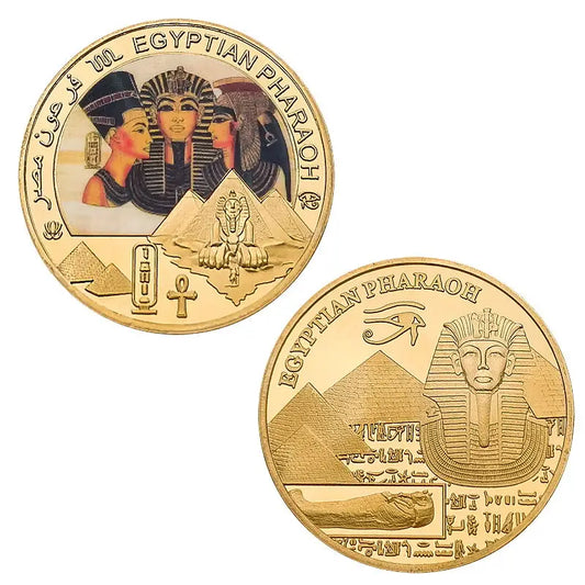 Egyptian Pharaoh Gold Plated Coin