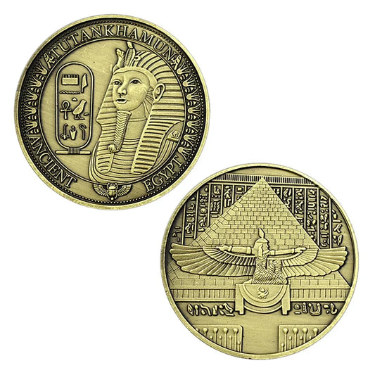 Egyptian Pharaoh Tutankhamun Pyramid Coin Set