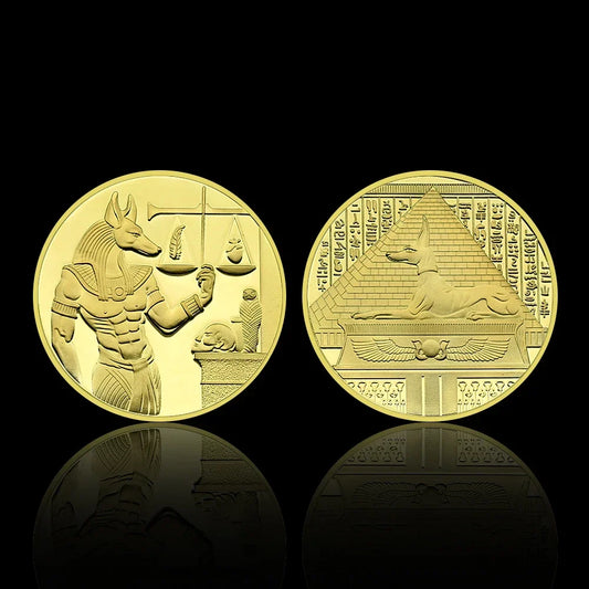 Ancient Egypt Pyramid & Anubis Coin Set