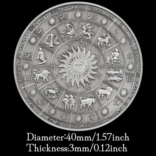 Taurus Zodiac Sign Antique Coin