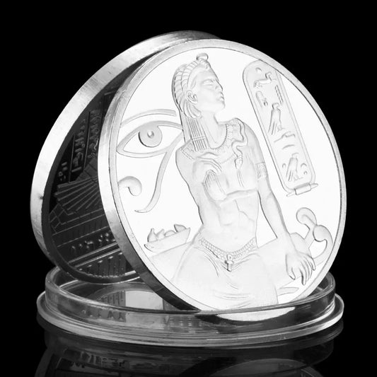 Ancient Egypt Silver Plated Coin