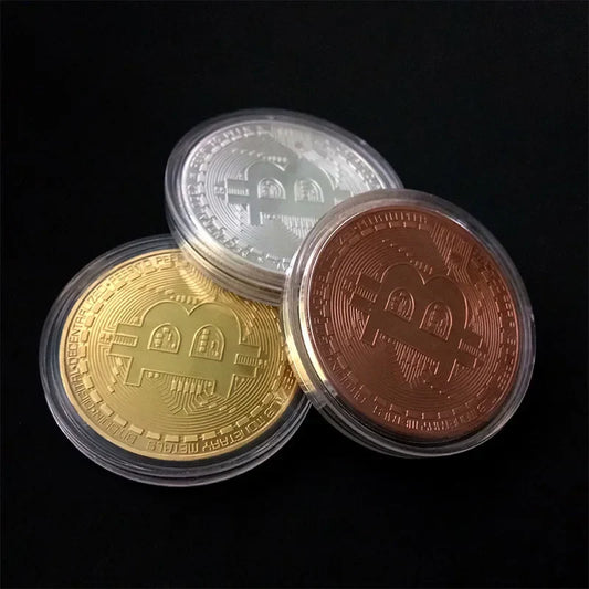 Gold-Plated Bitcoin Coin