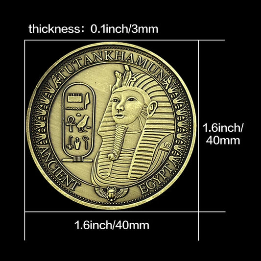 Egyptian Pharaoh Tutankhamun Pyramid Coin Set