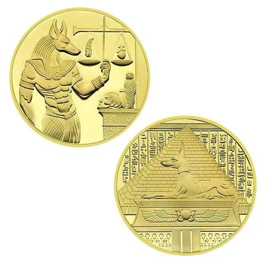 Ancient Egypt Pyramid & Anubis Coin Set
