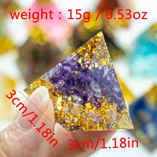 100% Natural Crystal Reiki Healing Pyramid